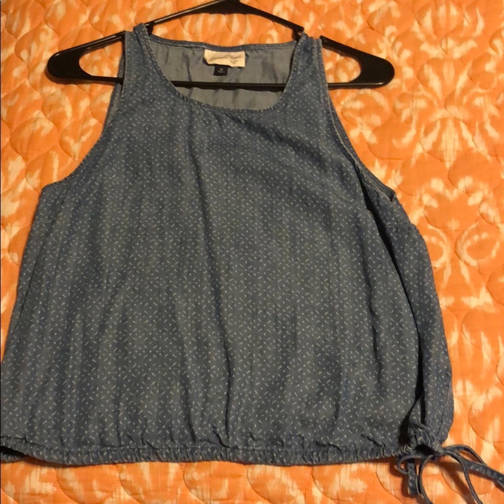 Blue denim look tank top